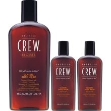 American Crew Classic Body Wash 15.2 oz w/ 2 Minis (3.3 oz) Trio