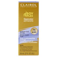 Clairol Soy4Plex 7A/42D Medium Cool Blonde LiquiColor Permanent Hair Color