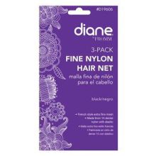 Diane 3-Pack Fine Nylon Hair Net Light Brown