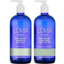 Loma Essentials Peppermint Rosemary Moisturizing Shampoo & Conditioner Liter Duo