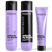 Matrix Total Results Unbreak My Blonde Shampoo/Conditioner 10.1 oz & Reviving Leave-in Treatment 5.1 oz