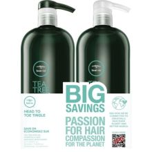 Paul Mitchell Tea Tree Shampoo & Hair &Body Moisturizer Liter Duo