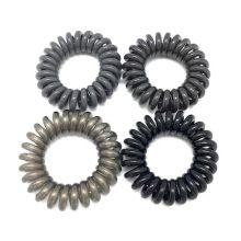 Small Swirly Dos 4 Pack No Slip Hair Tie (Colors May Vary)