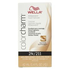 Wella Color Charm Permanent Liquid Haircolor 2N/211 Very Dark Brown 1.4 oz