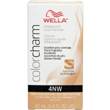 Wella Color Charm Permanent Liquid Haircolor 4NW Medium Natural Warm Brown 1.4 oz