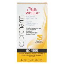Wella Color Charm Permanent Liquid Haircolor 6G/555 Hazel Blonde 1.4 oz